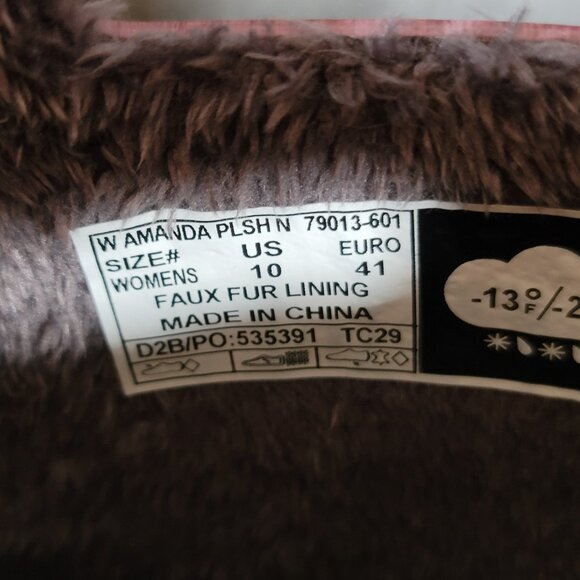 Bogs Amanda Waterproof Faux Fur Lining Plush Burgundy Red Boots Women's Size 10 - Picture 11 of 13